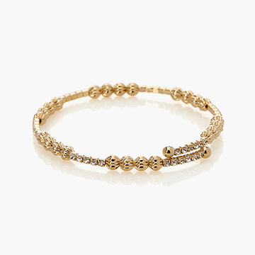 Crystal trap cuff bracelet